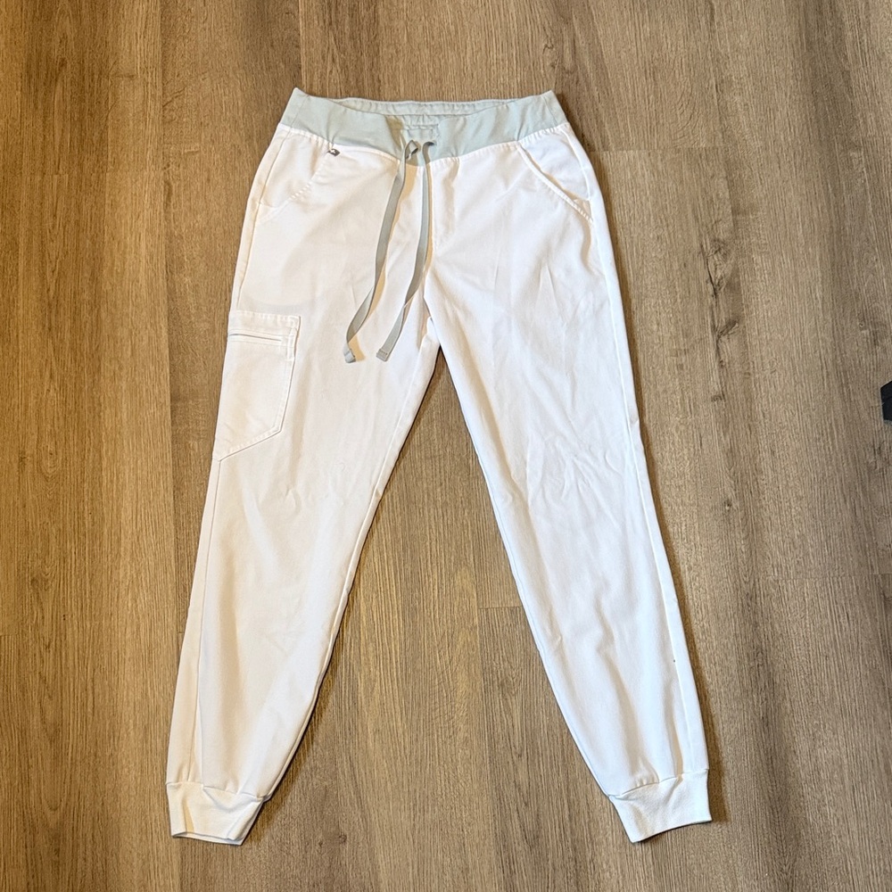 White Drawstring Jogger Pants